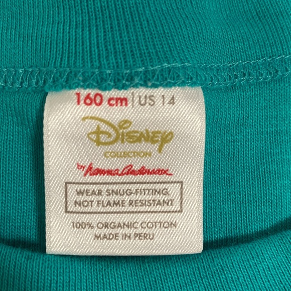 Hanna andersson disney little mermaid Ariel pajama shirt long sleeve size 14 - Picture 6 of 8